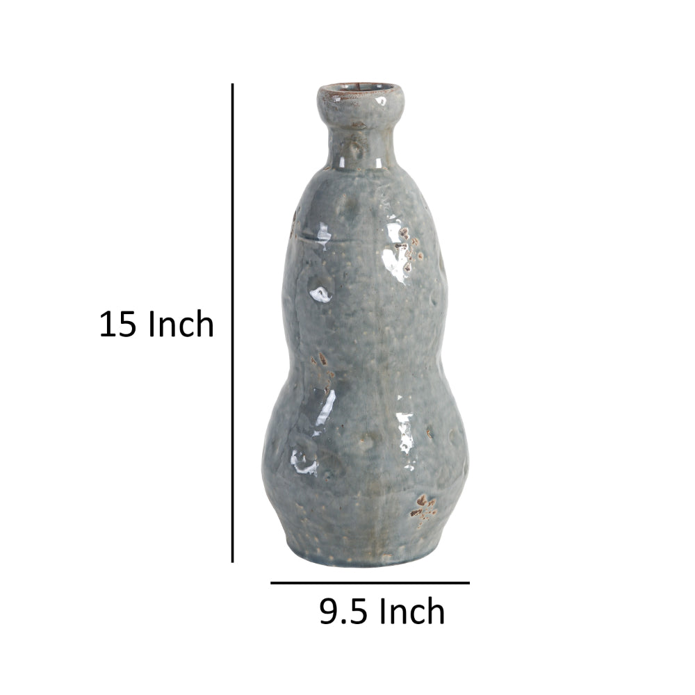 Polished Ceramic Vase, Gray By Casagear Home