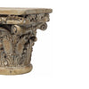 Accent Pedestal Table 10 Inch Top Weathered Brown Resin Ornate Base By The Urban Port ABH-73379