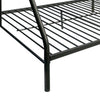 Metal Twin XL/Queen Bunk Bed With Ladders Black AMF-02052BK