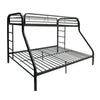 Metal Twin XL/Queen Bunk Bed With Ladders, Black