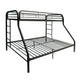 Metal Twin XL/Queen Bunk Bed With Ladders, Black