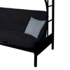 Eclipse Twin Xl Over Queen Futon Metal Bunk Bed with Guardrails Black AMF-02093BK