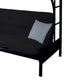 Eclipse Twin Xl Over Queen Futon Metal Bunk Bed with Guardrails Black AMF-02093BK