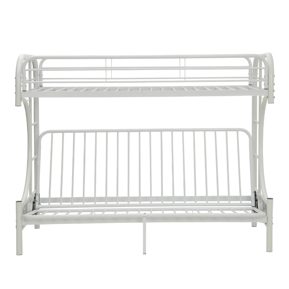 Eclipse Twin XL/Queen/Futon Bunk Bed, White By Casagear Home