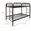 Thomas Twin/Twin Bunk Bed Black AMF-02188BK