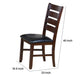 Leather Upholstered Wooden Side Chairs With Ladder Back Brown & Black (Set of 2) AMF-04624