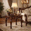 End Table | Carved Details | Cherry Brown Wood