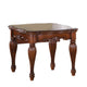 End Table | Carved Details | Cherry Brown Wood