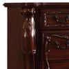 Wide Dresser 7 Drawers w Antique Handles Floral Carvings Brown AMF-12145