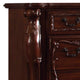 Wide Dresser 7 Drawers w Antique Handles Floral Carvings Brown AMF-12145