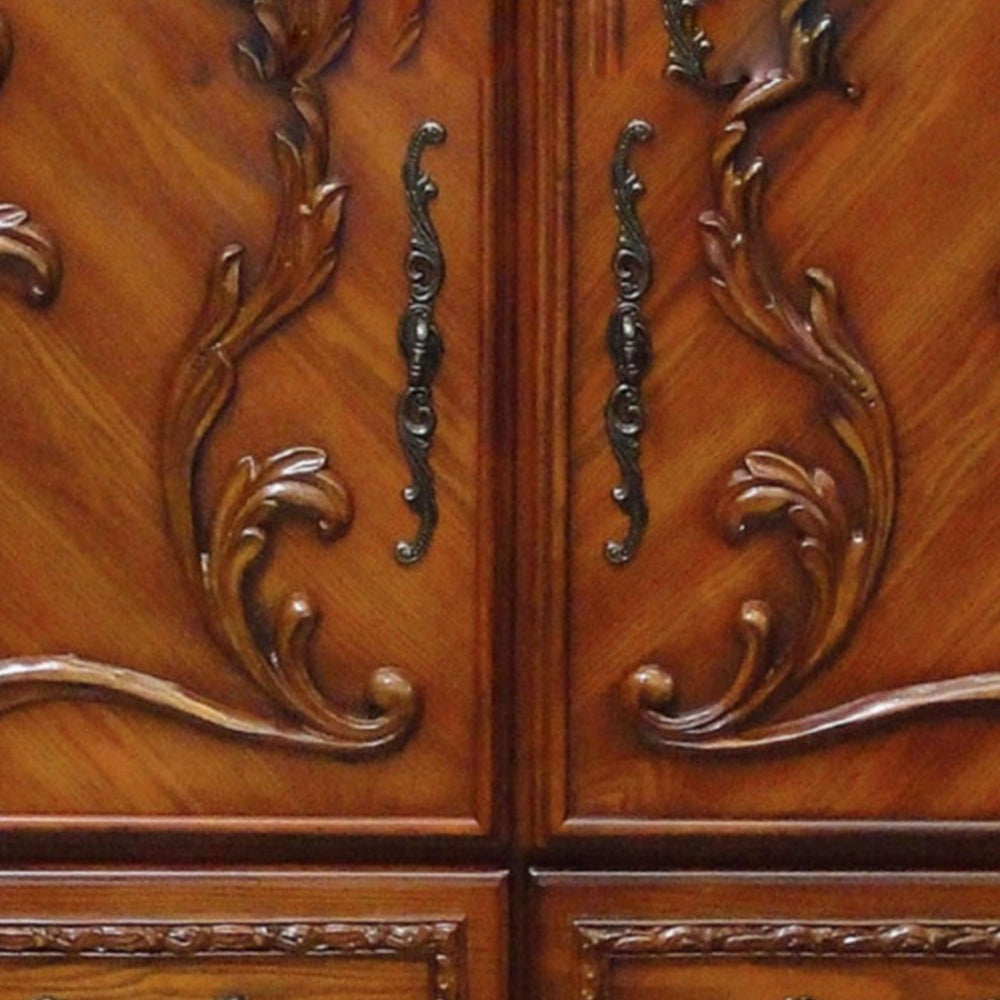 Imperial Chest | 5 Drawers | 2 Cabinets | Cherry Oak Brown AMF-12146