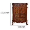 Imperial Chest | 5 Drawers | 2 Cabinets | Cherry Oak Brown AMF-12146