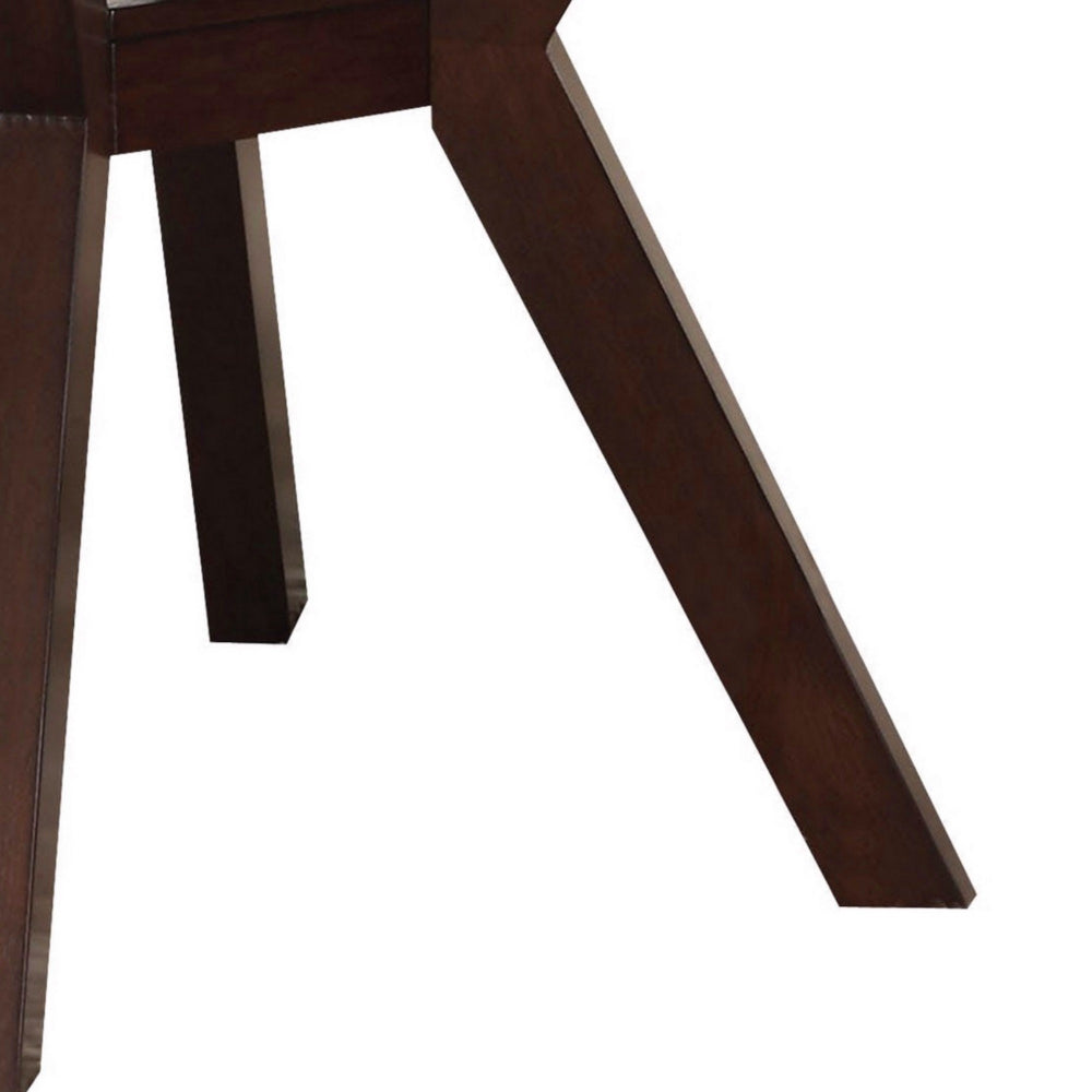 Round Wooden Dining Table, Espresso Brown By Casagear Home