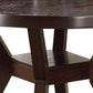 Round Wooden Dining Table, Espresso Brown By Casagear Home