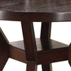 Round Wooden Dining Table Espresso Brown By Casagear Home AMF-16250