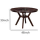 Round Wooden Dining Table Espresso Brown By Casagear Home AMF-16250
