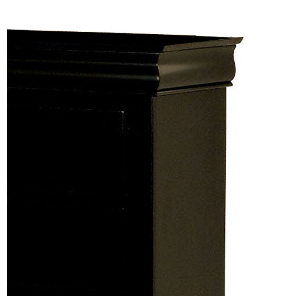 Wooden Dresser With Six Drawers Black AMF-19505