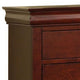 Wooden Dresser With Six Drawers Cherry Brown AMF-19525