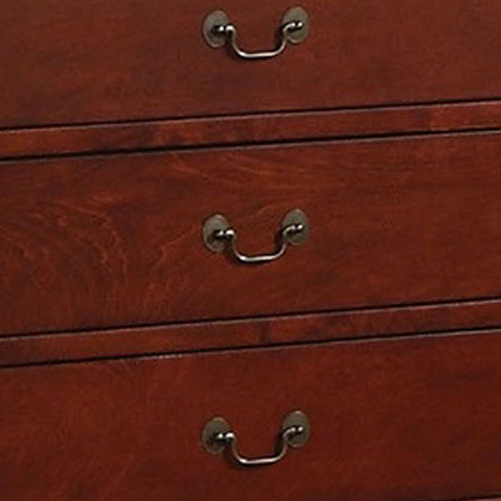 Wooden Dresser With Six Drawers Cherry Brown AMF-19525