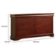 Wooden Dresser With Six Drawers Cherry Brown AMF-19525