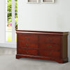 Wooden Dresser With Six Drawers Cherry Brown AMF-19525