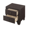 Wooden Night Stand with Two Drawer , Espresso Brown