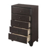 Wooden Chest with 5 Spacious Drawers Espresso Brown AMF-19576