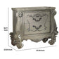 Two Drawers Wooden Nightstand with Carved Details Bone White AMF-21133