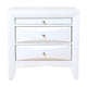 Contemporary 3 Drawer Wood Nightstand By Ireland White AMF-21704