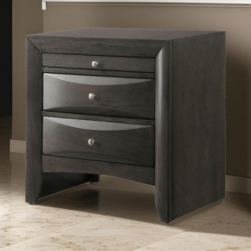 Ireland Nightstand | 2 Drawers | Mahogany Brown Wood