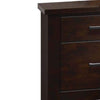 Wooden Nightstand with Two Drawers, Mahogany Brown