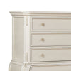 Wooden Drawer Chest with Five Drawers, Pearl White