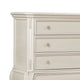 Wooden Drawer Chest with Five Drawers, Pearl White