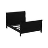 Elegant Modern Style Queen Size Sleigh Bed, Black By Casagear Home