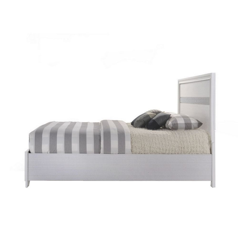 Naima Queen Bed | Storage Drawers | White Finish AMF-25770Q