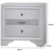 Naima Nightstand | 3 Drawers | White Wood