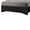 Wooden Twin Size bed with Bracket Legs and Crystal Accented Headboard Black AMF-25910T