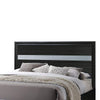 Wooden Twin Size bed with Bracket Legs and Crystal Accented Headboard Black AMF-25910T