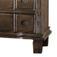 Three Drawer Nightstand With Round Knobs Side Metal Glide In Weathered Oak Finish - ACME