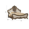 Traditional Elegant Style Queen Size Arched Panel Bed Brown AMF-26310Q