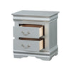 Gray Nightstand | 2 Drawers | Traditional Style | Bracket Base AMF-26733