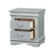 Gray Nightstand | 2 Drawers | Traditional Style | Bracket Base AMF-26733