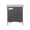 Traditional Style Wooden Nightstand with Two Drawers and Bracket Base, Gray - 26733
