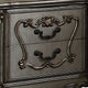 Two Drawer Nightstand With Oversized Scrolled Legs In Antique Platinum Finish AMF-26843