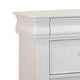 2 Drawer Wooden Nightstand with Hanging Pulls and Bracket Feet White AMF-30243