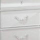 2 Drawer Wooden Nightstand with Hanging Pulls and Bracket Feet White AMF-30243