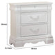 Lavinia Nightstand | 3 Drawers | Hidden Top Drawer | Scalloped Feet | White