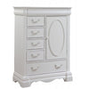 Lavinia Chest | 6 Drawers | 1-Door Shelf | Scalloped Feet | White