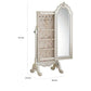 65" Mirrored Wooden Jewelry Armoire, White By ACME
