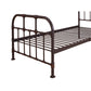 Metal Twin Bed with Pipe Design Structure, Antique Bronze By Casagear Home